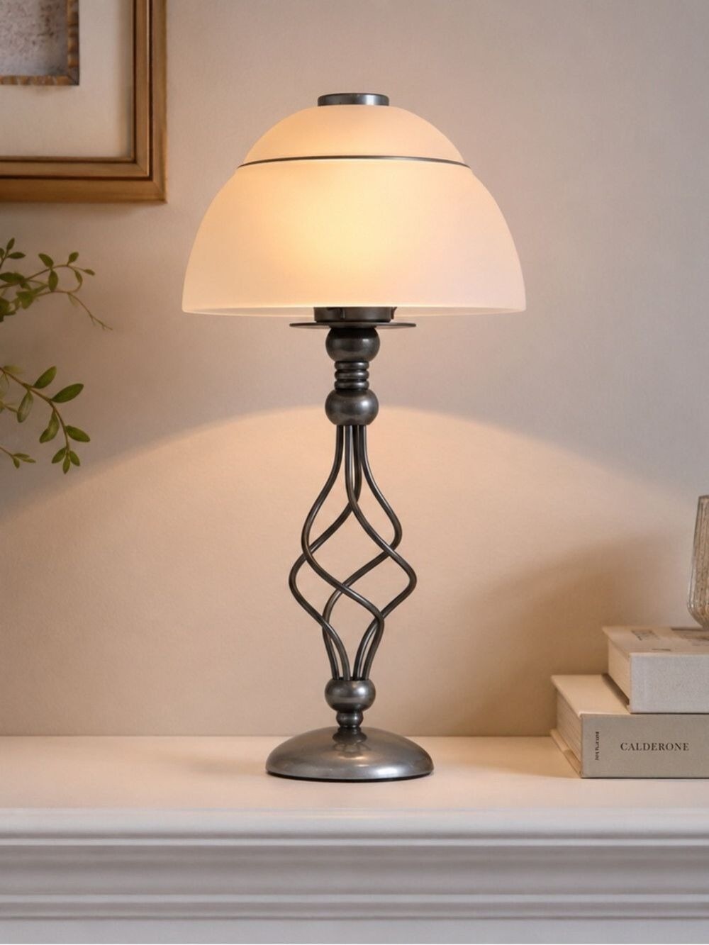 PartyLite Grand Paragon Tealight Lamp HB4202U Frosted Glass Candle Holder
